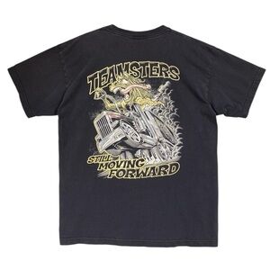 Bayside Teamsters Semi Truck Horse Graphic Big Rig Sz L